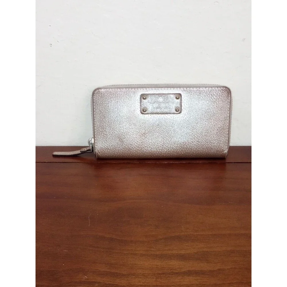 Kate Spade New York Rose Gold Wellesley Neda Metallic Leather Wallet